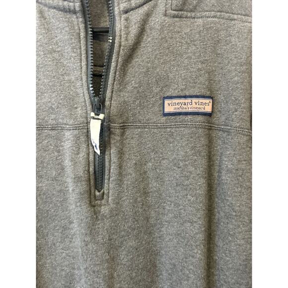 Vineyard Vines gray 1/4 zip pullover Martha's Vineyard sweater jacket mens XS - Picture 2 of 5